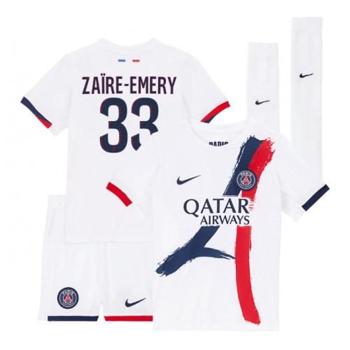 Lacne Dětský Futbalové dres Paris Saint-Germain Warren Zaire-Emery #33 2025-26 Krátky Rukáv - Preč (+ trenírky) Lacne Dětský Futbalové dres Paris Saint-Germain Warren Zaire-Emery #33 2025-26 Krátky Rukáv - Preč (+ trenírky)